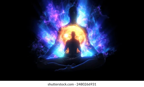 silhouetted-figure-sat-mediation-lotus-260nw-2480266931